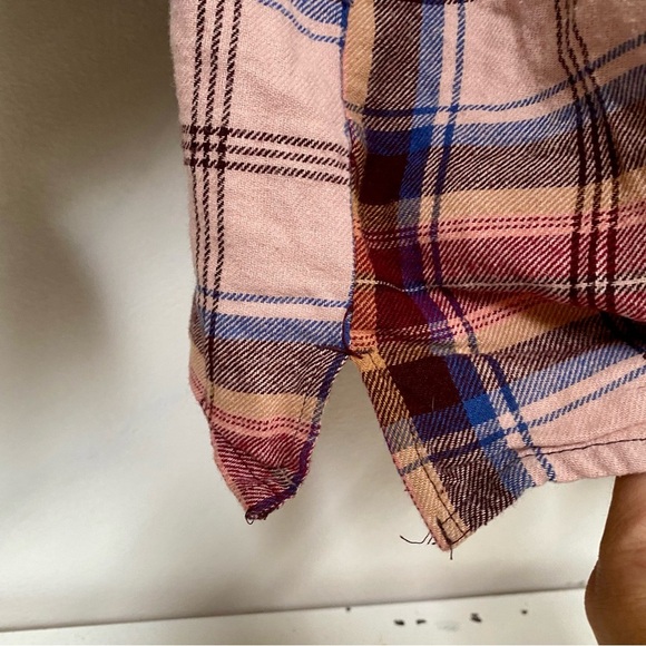 Upcycled Navajo FRINGE flannel shirt w cabin southwestern vibe - Picture 10 of 12